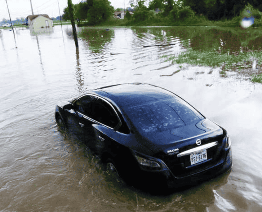 flooded car 